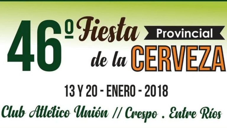 46ª edición de la Fiesta Provincial de la Cerveza en Crespo