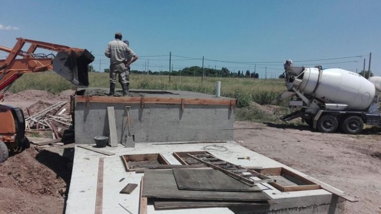 Avances de obra en la planta de efluentes y la bicisenda