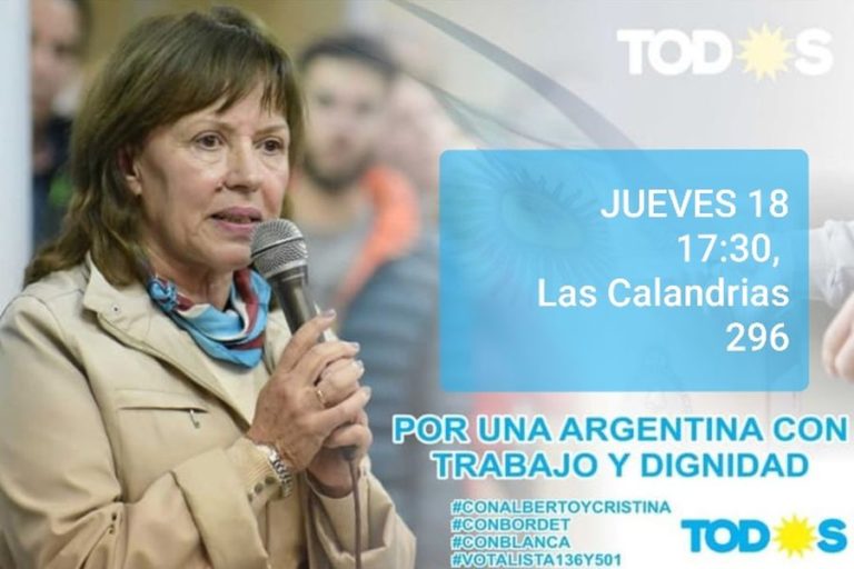 Blanca Osuna visitará Oro Verde el jueves 18