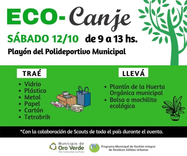 12 de octubre: Eco Canje en Oro Verde