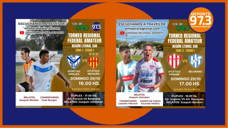 Sportivo Urquiza y Belgrano arrancaron con el pie derecho en el Torneo Federal Amateur