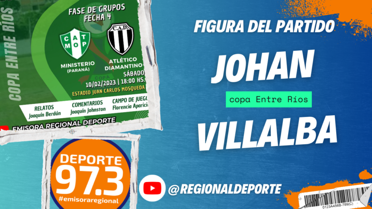 Johan Villalba, jugador destacado en la victoria de Diamantino