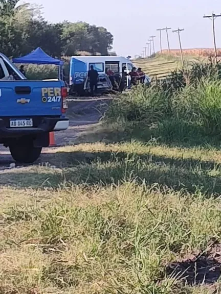 Hallazgo de cuerpo y vehículo incendiado en ruta cercana a Cerrito