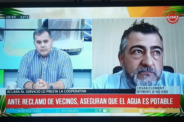 Oro Verde: Clement defendió la potabilidad del agua y esquivó el reclamo por el Acueducto Metropolitano