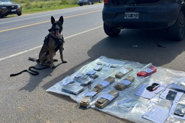 Dos detenidos tras secuestro de droga en operativo policial en Concordia