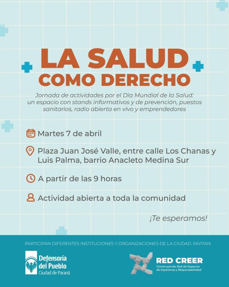 Jornada por la Salud como Derecho: Actividades en la Plaza Anacleto Medina