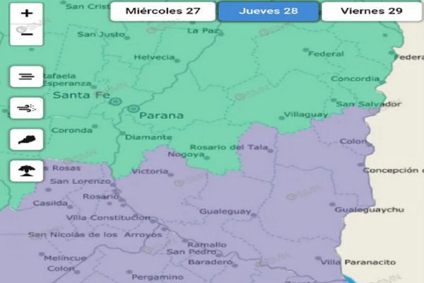 Alerta por bancos de niebla en el sudeste de la provincia