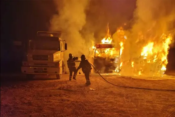 Incendio arrasa dos camiones en ruta de Entre Ríos
