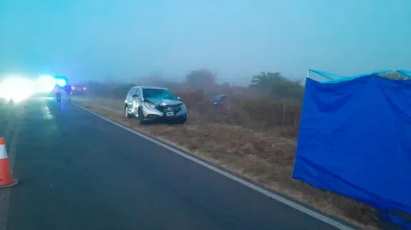 Peatón muere atropellado en la Ruta 32, acceso a María Grande