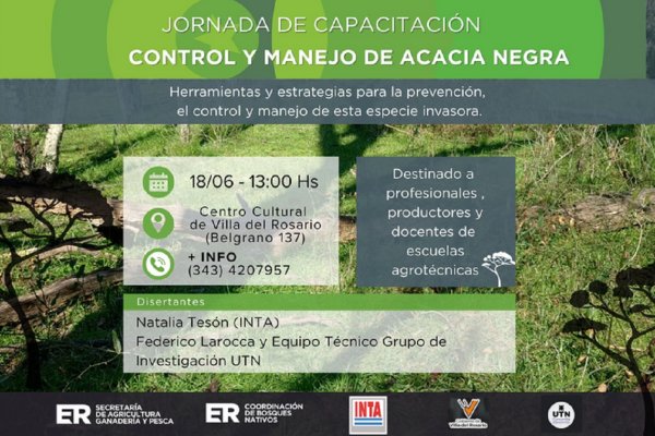 Capacitación en control y manejo de acacia negra en Villa del Rosario