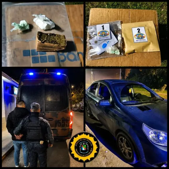Persecución policial en Paraná: detenido y drogas incautadas