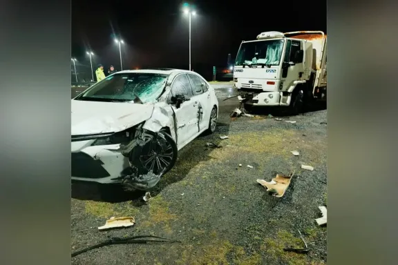 Drunk Woman Victoria Crashes Into Parked Truck