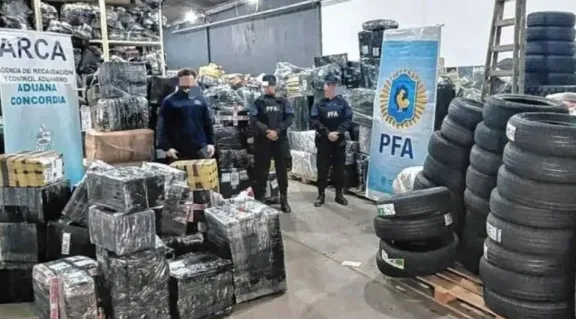 Incautación de mercadería por $580 millones en Ruta 14