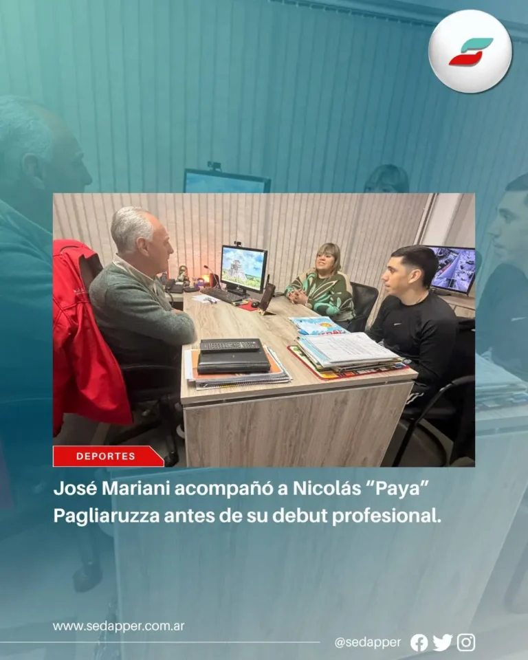 José Mariani acompañó a Paya Pagliaruzza antes de su debut profesional
