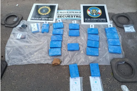 Incautan más de 20 kilos de cocaína en un operativo antidrogas