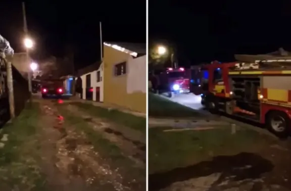 Incendio en Paraná: bomberos rescatan a un hombre