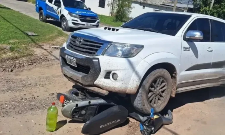 Niño de 12 años herido en accidente de moto