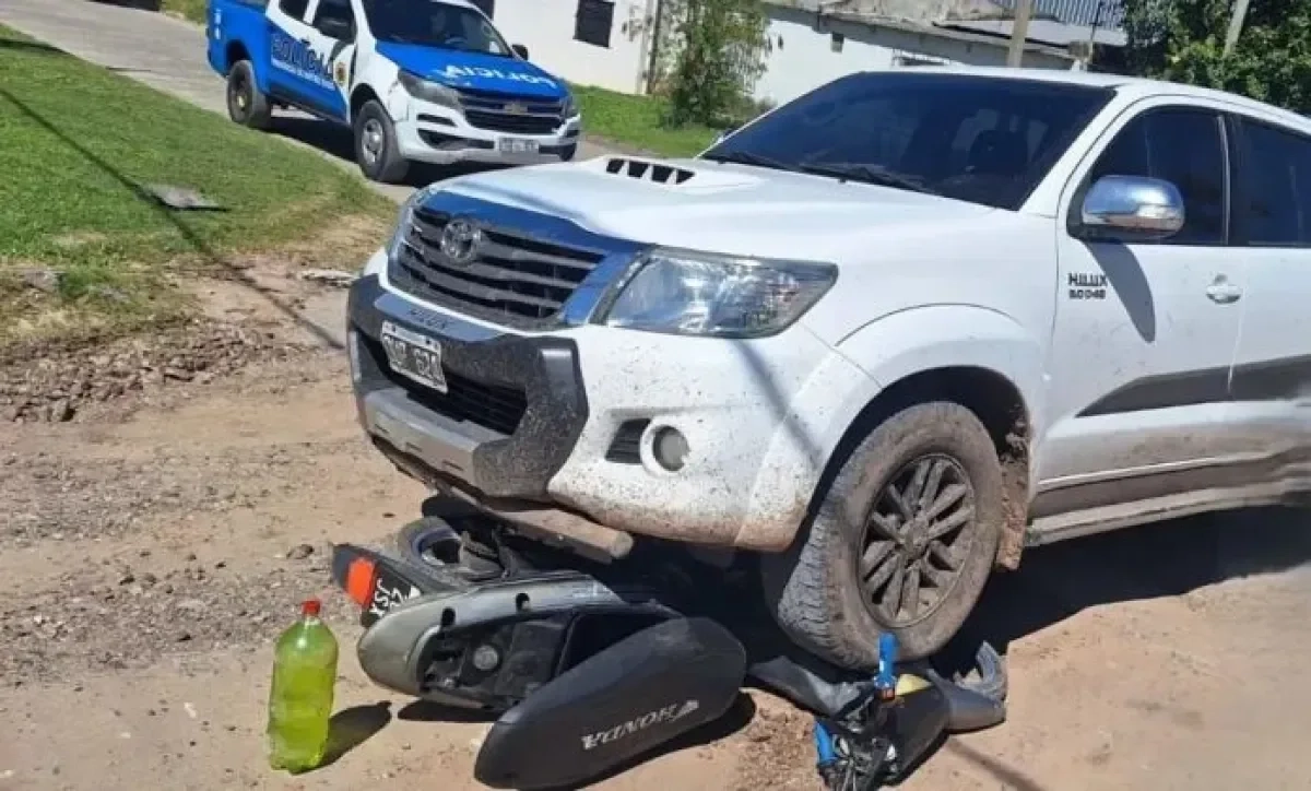 Niño de 12 años herido en accidente de moto
